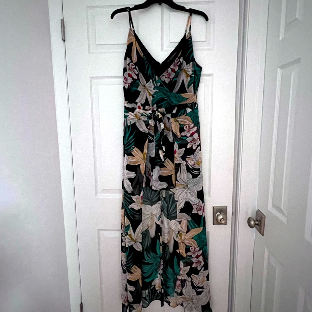 Guess Brailyn Tropical Romper w the long over skirt